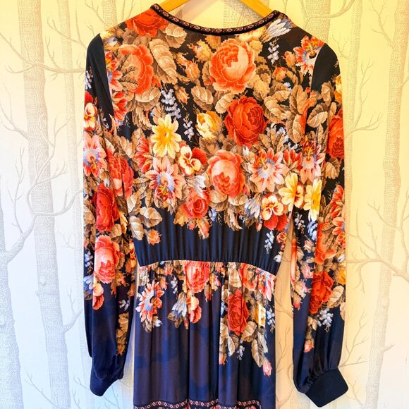 Anthropologie Cecilia Prado NWT Black Floral Maxi Dress Size Medium - Picture 9 of 9